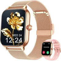 LODIMEKE Smartwatch Herren Damen Telefonfunktion Blutdruck Herzfrequenz Schlaf, 1.96’’ AI Fitnessuhr 100+ Sportmodi, IP67 wasserdichte Schrittzähler Wecker Taschenrechner Visitenkarte iOS Android