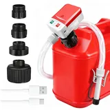 Elektrische Benzinpumpe für Kanister USB Wiederaufladbar, Auto-Stopp – Kraftstoffpumpe Ölabsaugpumpe für Benzin, Diesel & Öl, Tragbare Kraftstoff Umfüllpumpe mit Batterie für Auto, Tank & Werkstatt