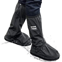 Wasserdicht Überschuhe, Schuhüberzieher Wiederverwendbare & Faltbare Regenstiefel-Schuhabdeckung mit Reißverschluss Rutschfest Reflektor Regenausrüstung für Männer Frauen
