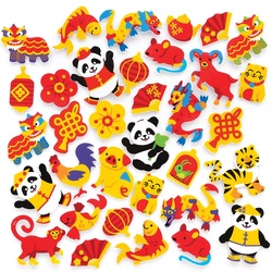 Chinesisches Neujahr Moosgummi-Sticker  (pro Set 200) Chinesisches Neujahr