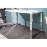 Riess Ambiente Moderner Schreibtisch WHITE DESK 120cm weiß Hochglanz Bürotisch