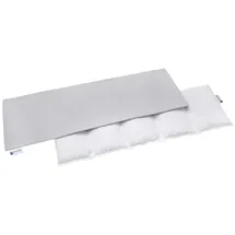 Medi Partners Kirschkernkissen Mikrowelle 60x20cm Körnerkissen groß Wärmekissen 800g 100% Baumwolle 5 kammern abnehmbarer Bezug - Kirschkernkissen nacken schulter Kältetherapie (Grau)