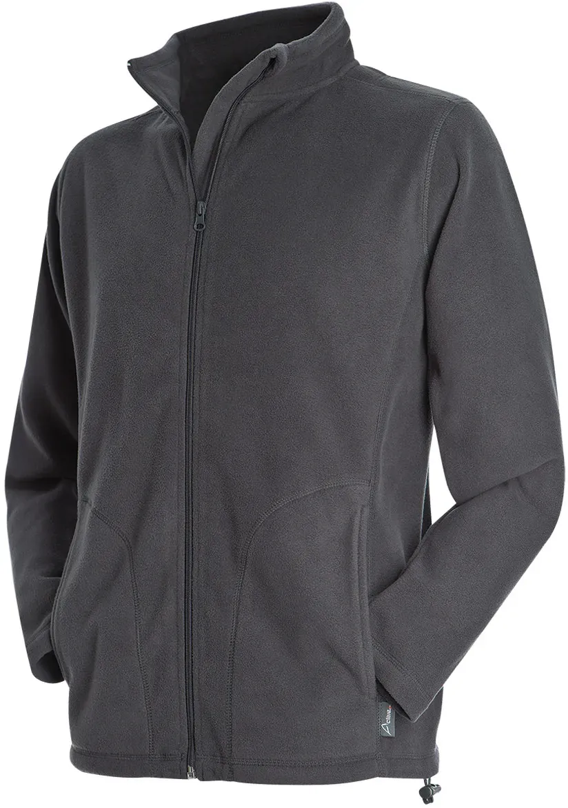 Stedman Active Fleece Jacket for Men Fleece Jacke Herren, grey steel, M