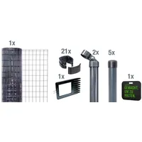 GAH Alberts Fix-Clip Pro Schweißgitter Set 0,1 x 10 m anthrazit Einbetonieren