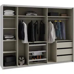 Inneneinteilung FORTE, grau, B:71,5cm H:78,2cm T:52,7cm, Spanplatte, Schrankinneneinteiler, Inneneinteilung, Ordnung, Übersichtlichkeit