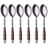 Gräwe Tafellöffel NÜRNBERG 6er Set - braun - Suppenlöffel - Menülöffel