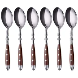 Gräwe Tafellöffel NÜRNBERG 6er Set - braun - Suppenlöffel - Menülöffel