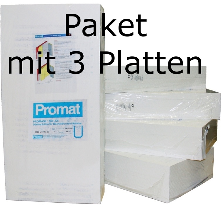 Promat PROMASIL 950-KS 40mm 3xWärmedämmplatten Brandschutz A1 DIN 4102