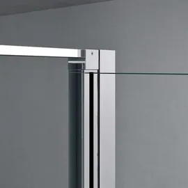 mai & mai Ravenna66UK Duschkabine U-Form mit Doppeltüre 120 x 80 cm Silber Klarglas