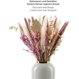 Blumtal Trockenblumen, weiß Naturmaterialien, 60 cm, Dekoration, Blumen - Zubehör, Trockenblumen