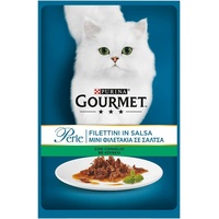 Gourmet Perlen Katze Essen Nass für Purina Filettini Von Kaninchen Umschlag 85gr