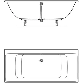 Ideal Standard Connect Air Duo Badewanne 80 x 180 cm (E106701)