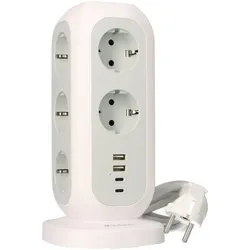 Steckdosen Tower EUPT-01 Mehrfachsteckdose 2m Kabel