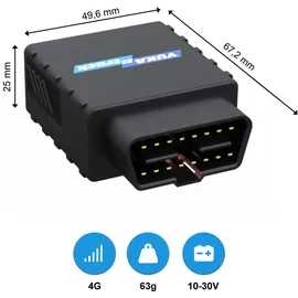 YUKAtrack OBD2 4G SIM + Data Flat