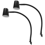 Kalb Material Für Möbel Bettleuchte (2er SET) 2er Set schwarz