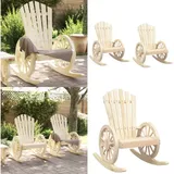 Vidaxl - Adirondack-schaukelstühle 2 Stk. Massivholz Tanne - Adirondack Sessel - Gartenstuhl - Holzsessel - Gartengeräte - Balkon Möbel - Home & Living