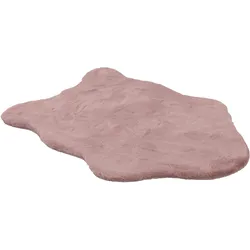 Fellteppich "Tender", rosa (altrosa), B:70cm H:26mm L:110cm, Kunstfaser, SCHÖNER WOHNEN-KOLLEKTION, Teppiche, Fellteppich, weich durch Microfaser, Kaninchenfell Haptik, Kunstfell, waschbar