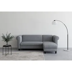 Ecksofa DOREL HOME "Felix II, L-Form, Schlafsofa 241cm (Liegefl. 108/195 cm)", grau, B:241cm H:83cm T:154cm, Sofas, verstellb. Rückenlehne, Recamiere wechselbar, Cord