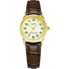 Casio Damen Uhr Casio LTP-V001GL-9BUDF - Gold/Braun