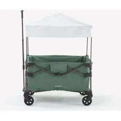 Bollerwagen compact für Campingausrüstung - Trolley Ultra Compact eukalyptusgrün|carbongrau|lehmorange No Size