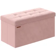 Songmics Sitzbank pastellrosa 38 x 76 x 38 cm