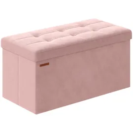 Songmics Sitzbank pastellrosa 38 x 76 x 38 cm