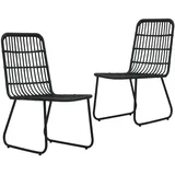 vidaXL Gartenstuhl 59,9 x 67,1 x 57,9 cm schwarz 2 St.
