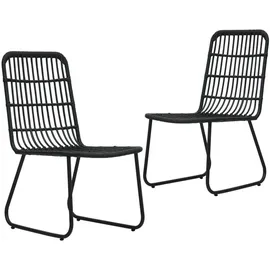vidaXL Gartenstuhl 59,9 x 67,1 x 57,9 cm schwarz 2 St.