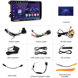 junsun Android Autoradio 4+64GB für VW Golf 7/Passat/Tiguan/Jetta/Polo/Beetle