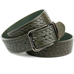 Ledergürtel ANTHONI CROWN, Damen, Gr. 95, grün, Rindsleder, casual, Gürtel
