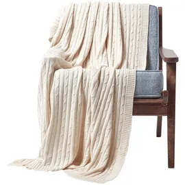 Homescapes Plaid 130 x 170 cm Beige