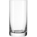 LEONARDO Easy+ Trink-Gläser, 6er Set, spülmaschinenfeste Wasser-Gläser, geradlinige Glas-Becher, Getränke-Set, Größe M, 260 ml,