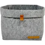 FRIHET® Filz Aufbewahrungskorb für KALLAX Regal | Ordnungsbox in Grau | Filztasche Organizer | 1 Stück Gr.2 | vielseitig einsetzbar und platzsparend verstaubar