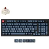 Keychron V5 Max, Gaming-Tastatur - schwarz/blaugrau, DE-Layout, Gateron Jupiter Brown, hot-swap, RGB,