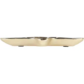Beliani Dekotablett 2er Set Weihnachtsbaum DURIAN Metall Gold