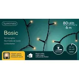 Lumineo LED Lichterkette Basic 600 cm 80 Lichter klassisch warm