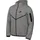 Nike Herren Shirt Tech Full-Zip Windrunner, Dk Grey Heather/Black, XXL