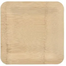 Papstar Bambus-Teller eckig 10 St. Beige