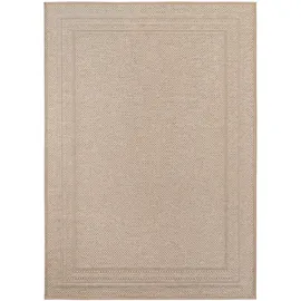 KADIMA DESIGN Teppich Outdoor VENTOUX in Beige, mit Bordüre, 80 x 250 cm