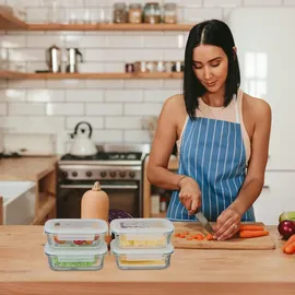 Relaxdays Glasbehälter 640 ml 4 St.