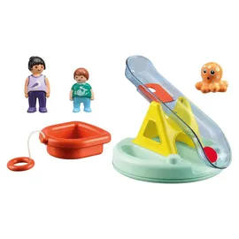 Playmobil 1.2.3 Badeinsel mit Wasserrutsche 70635