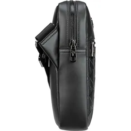 Lacoste Nomogramme Umhängetasche Leder 16 cm Noir