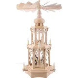 Manufaktur Holger Seidel Weihnachtspyramide 2-stöckige Pyramide Walddesign - elektrisch mit Figuren (77cm) von Man