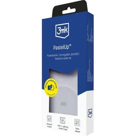 3M 3mk Powerbank PastelUp 10,000mAh USB-A / C für iPhone Huawei Samsung XiaomiWeiss kompatibel mit MagSafe - Weiß