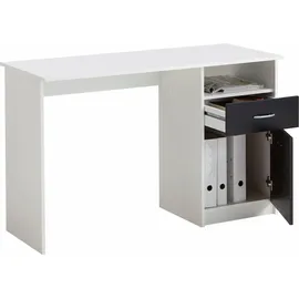FMD Schreibtisch Jackson weiß/schwarz