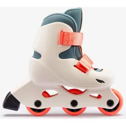 Inline Skates Inliner Kinder - Learn 100 beige 26/28 leinenbeige|aschgrün|pomelofarbenes Orange 26/28