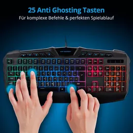 Medion Supporter P11 halbmechanische Gaming Tastatur DE