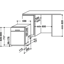 Bauknecht BUO 3O41 PLT X Einbau-Geschirrspüler (unterbaufähig, 598 mm breit, Edelstahl)