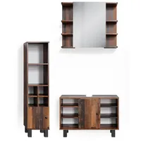 Vicco Badmöbel-Set Fynn, 3 Teile, mit Midischrank Tür klein,