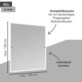 WINDHAGER Insektenschutz Fenster Plus 130 x 150 cm Weiß